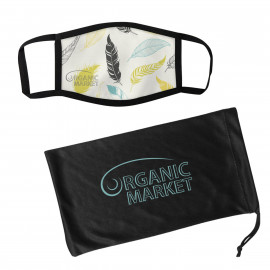 Product: DYE SUBLIMATED 3-LAYER MASK & MASK POUCH WITH ANTIMICROBIAL ADDITIVE
