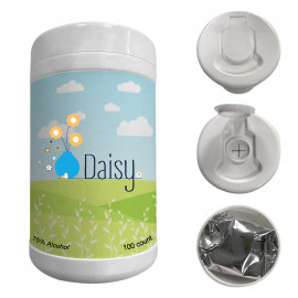 Product: 100 CT. ALCOHOL WET WIPES IN CANISTER