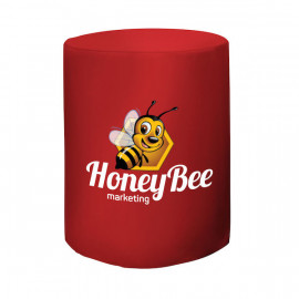 Product: Bar-Height Round Fitted Table Throw (Full-Color Front Only)