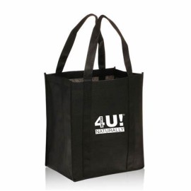 Product: Grocery Promotional Tote Bag - 13" w x 15" h x 9" d
