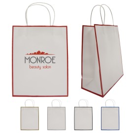 Product: Laminated Paper Gift Bag - 10 ½" W x 8 ¼" H x 4 ⅓" D
