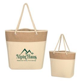 Product: BURLAP ROPE TOTE BAG