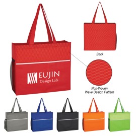 Product: WAVE DESIGN NON-WOVEN TOTE BAG
