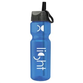 Product: 28 oz Transparent Bike Bottles with Ring Straw Lid