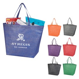Product: CROSSHATCH NON-WOVEN SHOPPER TOTE BAG