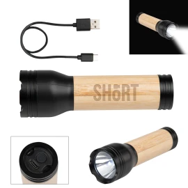 Product: BAMBOO RECHARGEABLE LED FLASHLIGHT