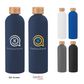 Product: 32 OZ. VIVIANE STAINLESS STEEL BOTTLE WITH BAMBOO LID