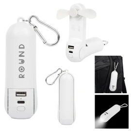 Product: RECHARGEABLE POWER BANK WITH FAN & FLASHLIGHT