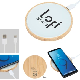 Product: 10W GLASS & BAMBOO WIRELESS CHARGER