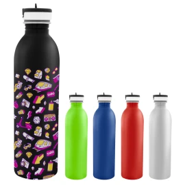 Product: 24 OZ. FULL COLOR STAINLESS STEEL NEWCASTLE BOTTLE