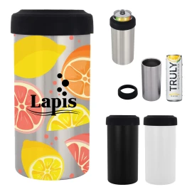 Product: 12 OZ. FULL COLOR SLIM STAINLESS STEEL INSULATED CAN HOLDER