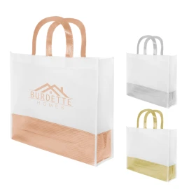 Product: FLAIR METALLIC ACCENT NON-WOVEN TOTE BAG