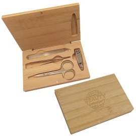 Product: 4 PIECE MANICURE SET IN BAMBOO CASE