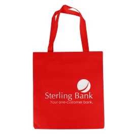 Product: Eco Savings Non-Woven Tote - 13.5"w x 14"h with 22" handles