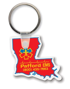 Product: Louisiana State Shape Key Tag (Spot Color)
