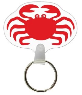 Product: Custom Key Tags - Full Color On White Vinyl - Crab/Lobster