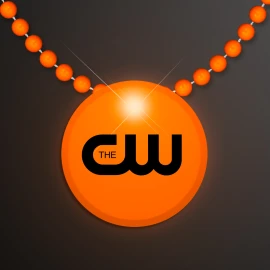 Product: Orange LED Circle Badge with Beads