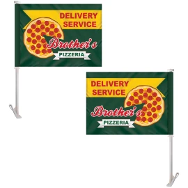 Product: 11.5" x 15" Double Sided Digitally Printed Custom Car Flag