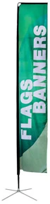 Product: 15ft Large Block Flag (29"x154") - Single Sided