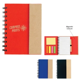 Product: Small Spiral Notebook With Sticky Notes And Flags