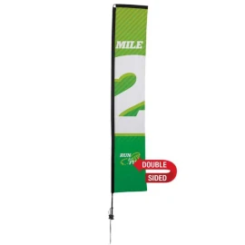 Product: 12ft Medium Block Flag (29"x118") - Double Sided