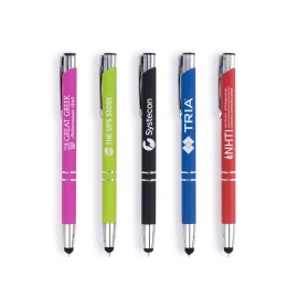 Product: The Monica Soft Touch Retractable Metal Pen with Stylus