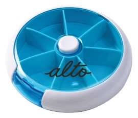 Product: Round Push Button Pill Box