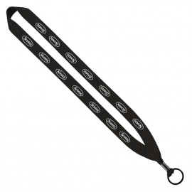 Product: 3/4" Knitted Cotton Lanyard w/Metal Crimp & Rubber O-Ring