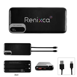 Product: 10,000 mAh Power Bank With Built-In Cables