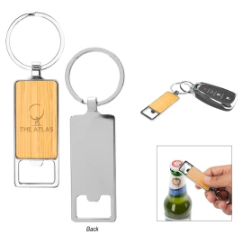 Product: Bristol Bamboo Key Tag With Bottle Opener
