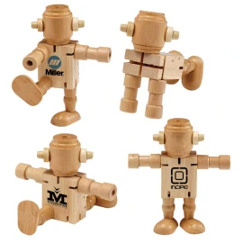 Product: Robodroidbot Wooden Poseable Robot