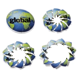 Product: Jornikolor Digitally Printed All-White Incredible Expanding Flying Disc