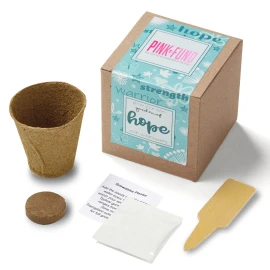 Product: Garden of Hope Planter in Kraft Gift Box (Teal Blue)