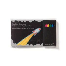 Product: Black Custom Cover Adult Coloring Book & 6-Color Pencil Set To-Go