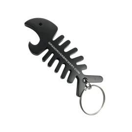 Product: Big Fish Bone Bottle Opener & Cord Winder Keychain