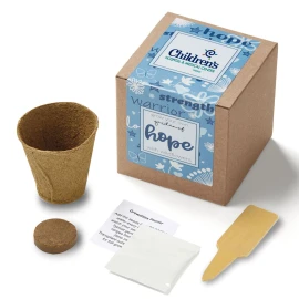 Product: Garden of Hope Planter in Kraft Gift Box (Blue)