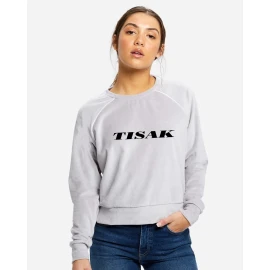 Product: Women's Velour Cropped Long Sleeve Pullover Top
