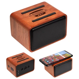 Product: FSC® Mahogany Wireless Speaker with Wireless Charger