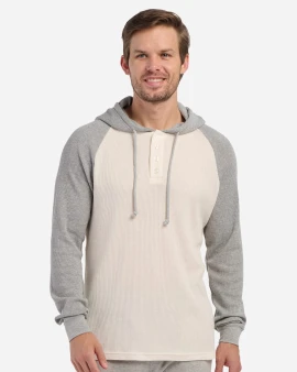 Product: Waffle Knit Pullover Hooded Long Sleeve T-Shirt