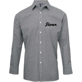 Product: Men's Microcheck Gingham Long-Sleeve Cotton Shirt