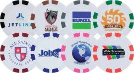 Product: 8 Stripe Poker Chip Ball Markers