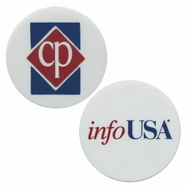 Product: Quarter Sized Golf Ball Marker w/2 Color Imprint (15/16")