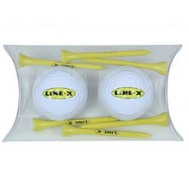 Product: 2 Ball Pillow Pack w/2 White Golf Balls & Six 2 3/4" Golf Tees