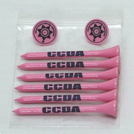 Product: Golf Combo Pack of 6 Tees & 2 Ball Markers