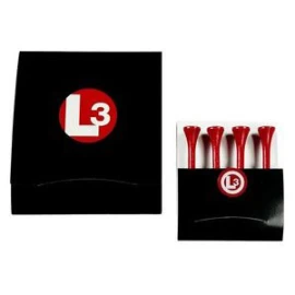Product: Golf Tee Matchbook w/Four 2 3/4" Tees & 1 Ball Marker w/Full Bleed