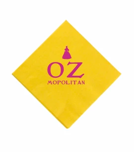 Product: School Bus Yellow 3 Ply Beverage Napkins