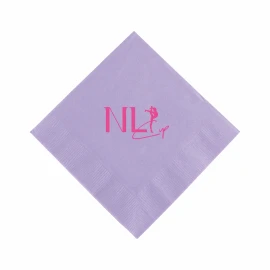 Product: Lavender Purple 3 Ply Beverage Napkins