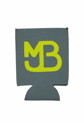 Product: Charcoal Gray Neoprene Flat Can Cooler