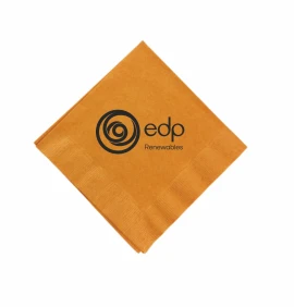 Product: Pumpkin Spice Orange 3 Ply Beverage Napkins