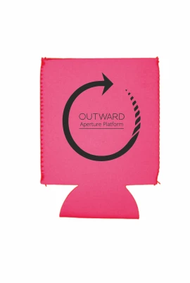 Product: Neon Pink Neoprene Flat Can Cooler